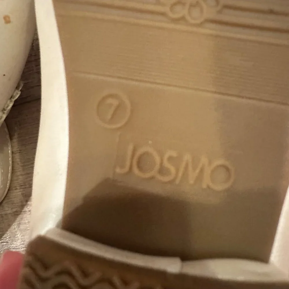 JOSMO GIRLS SIZE 7 CREAM MARY JANE DRESS SHOES